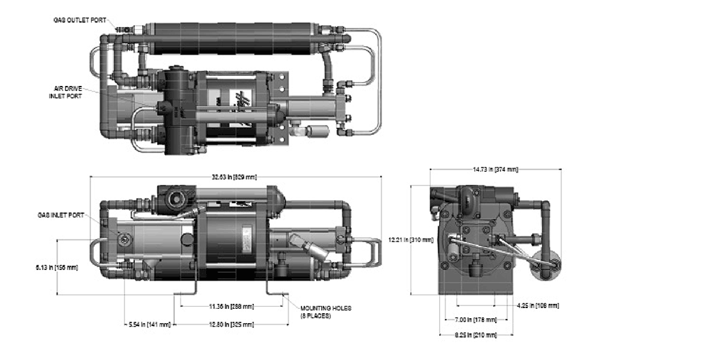 Газовый бустер модели 8AGT-5/30