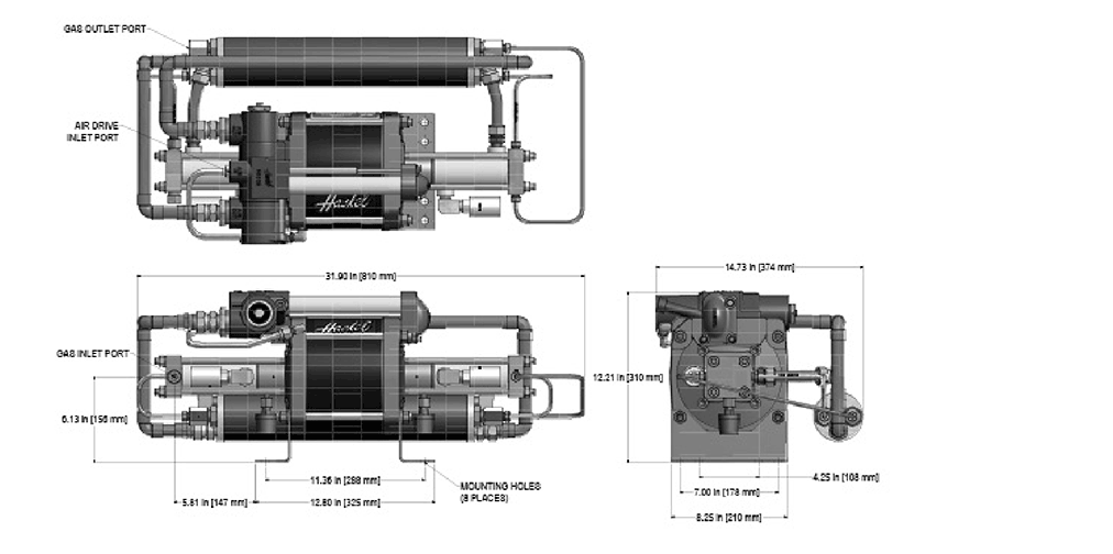 Газовый бустер модели 8AGT-60/150